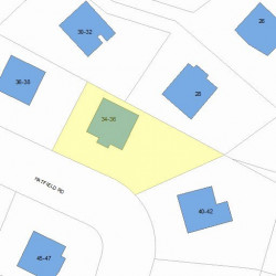 34 Hatfield Rd, Newton MA  02465-1229 plot plan