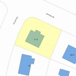 29 Hatfield Rd, Newton MA  02465-1228 plot plan