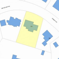 128 Dorset Rd, Newton MA  02468-1410 plot plan