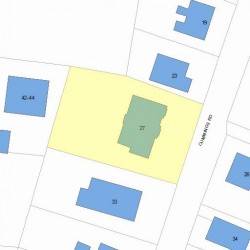 27 Cummings Rd, Newton MA  02459-1734 plot plan